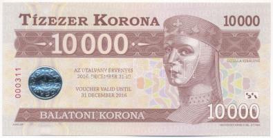 2012. 10.000 Balatoni Korona Gizella királyné, 000311 sorszámmal T:I
