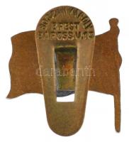 Osztrák-Magyar Monarchia ~1914-1918. Császári és Királyi 9. Gyalogezred zománcozott gomblyukjelvénye...