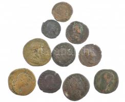 Római Birodalom 10db gyenge állapotú bronz érméből álló tétel, közte hamisak is! T:3-4 Roman Empire 10pcs bronze coin lot in weak condition, between them fakes! C:F-G