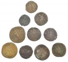 Római Birodalom 10db gyenge állapotú bronz érméből álló tétel, közte hamisak is! T:3-4
Roman Empire...