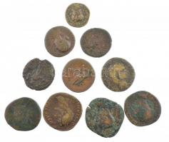 Római Birodalom 10db gyenge állapotú bronz érméből álló tétel, közte hamisak is! T:3-4
Roman Empire...