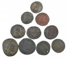 Római Birodalom 10db-os bronz érmetétel a III-IV. századból T:2-3 Roman Empire 10pcs bronze coin lot...