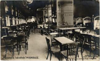 1913 Miskolc, Pannonia kávéház, belső. Ábrahám István Dunky Fivérek utóda cs. és kir. udvari fényképész műterméből (EM)