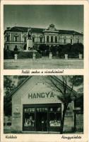 1948 Kiskőrös, Petőfi szobor, Városháza, Hangya szövetkezet üzlete és saját kiadása (fa)