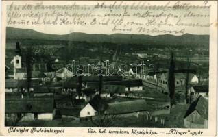 1944 Budakalász, Görögkeleti (szerb ortodox) templom, Községháza, Klinger gyár. Hangya szövetkezet kiadása (EK)