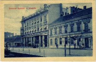 Győr, Vásártér, Hotel Fehérhajó szálloda, Krausz üzlete. Berecz Viktor kiadása (r)