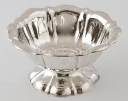 Ezüst (Ag) Art Deco kínálótál, jelzett, hibátlan, d: 25 cm, m: 13 cm cm, nettó: 540 g / Silver art deco serving bowl