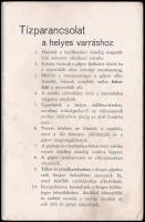 cca 1920 Használati utasítás a Singer 15 osztályú varrógépekhez. Bp., én., Singer Varrógép Rt. Szöve...