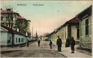 Eperjes, Presov; Felső körút. Divald Károly fia / street