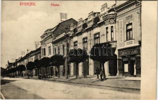 Eperjes, Presov; Fő utca, Szilvássy Lajos üzlete. Divald Kárely fia / main street, shops