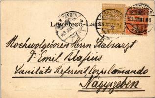 1903 Szászváros, Broos, Orastie; Vásártér utca. Schuller A. kiadása / street (EK)