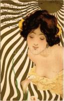 1903 Art Nouveau lady. litho. Unsigned Raphael Kirchner (EK)