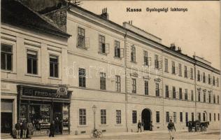 1915 Kassa, Kosice; Gyalogsági laktanya, Fried Hugó katonai cikkek üzlete, Roth szikvízgyár lovaskocsija / K.u.k. military barracks, military shop, horse cart of a mineral water factory