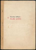 cca 1930 Williams, Valentine: Anubis szobra. Regény a mai Egyiptomból. A Pesti Hírlap regénytára, 16p