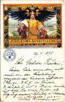 1898 (Vorläufer) Jubiläums Ausstellung Wien 1848-1898. Philipp & Kramer 21. Art Nouveau / 50. Bécsi jubileumi kiállítás reklámja / 50th Viennese Jubilee Expo (EB)