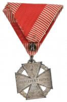 1916. "Károly-csapatkereszt" ezüstözött Zn kitüntetés eredeti mellszalagon T:2 kopott ezüs...