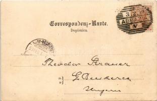 1899 (Vorläufer) Abbazia, Opatija; Angiolina Seebad / Angol strand / beach (EK)