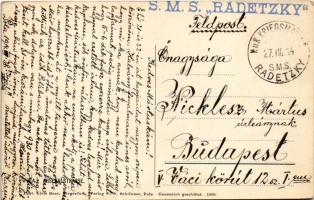 1914 Pola, Pula; Arsenalstrasse. Phot. Alois Beer, F.W. Schrinner + "K.U.K. KRIEGSMARINE S.M.S....