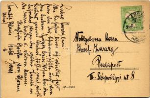 1916 Torontálalmás, Torontál-Almás, Apfeldorf, Jabuka; Római katolikus templom, községháza, Dunai ár...