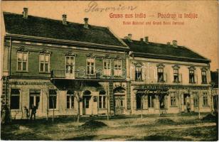 1907 India, Indija; Horn vasúti szálloda, Nemzeti Nagy szálloda. W.L. 825. / Hotel Bahnhof und Grand Hotel National