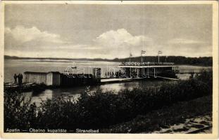 1935 Apatin, Obalno kupaliste / Strandbad / Dunai fürdő, uszoda / Danube spa