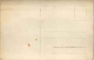 Osztrák-magyar katona egy vonat roncsa mellett / WWI Austro-Hungarian K.u.K. military, soldier next ...