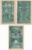 6 RÉGI ukrán egyházi vallásos motívum képeslap vegyes minőségben / 6 pre-1945 Ukrianian religious motive postcards in mixed quality