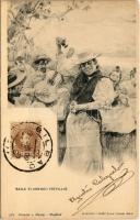 1909 Baile Flamenco (Sevilla) / Spanyol népviselet / Spanish folklore. TCV card