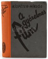 Kispéter Miklós: A győzelmes film. Film, tudomány, művészet. Bp.,[1938.], Kir. M. Egyetemi Nyomda, 329 p.+48 (fekete-fehér fotók) t. Első kiadás. Kiadói félvászon kötésben, enyhén sérült borítóval, a papírborító egy darabjával