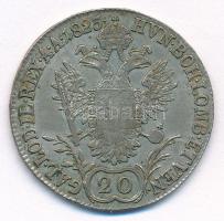 Ausztria 1823A 20kr Ag "I. Ferenc" T:2-,3 patina Austria 1823A 20 Kreuzer Ag "Franz I...