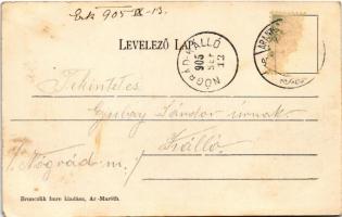 1905 Aranyosmarót, Zlaté Moravce; Római katolikus templom. Brunczlik Imre kiadása / church (EK)