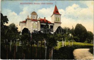 1913 Balatonfüred, Herceg prímás nyaralója, szőlőskert (fl)