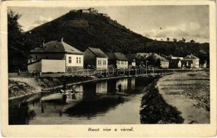 1942 Huszt, Chust, Khust; Huszt vize a várral. Mandlovits Herman kiadása / riverside, castle (EK)
