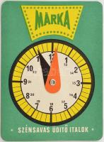 cca 1980 Márka üdítő reklámos papír óra számlap 17 cm