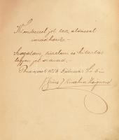 1883 Emlékkönyv sok bejegyzéssel, rajzokkal, litho matricákkal, aranyozott félvásozn kötésben