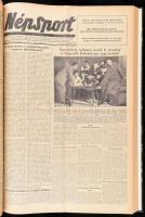 1953 A Népsport újság II. félévének összes száma bekötve félvászon kötésben. Jó állapotban. A nagy m...