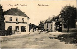 1918 Wien, Vienna, Bécs XIII. Speising, Feldkellergasse, Friedrich Ambros K.K. Hofbacker / street view, bakery, shop (fa)