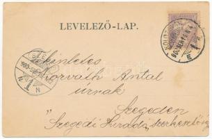 1900 Kolozsvár, Cluj; Wesselényi utca, városi vasút, kisvasút, vonat, ifj. Pere festékkereskedése, S...