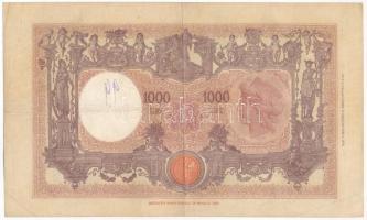 Olaszország 1928. 1000L "S56 2169" T:III firka
Italy 1928. 1000 Lire "S56 2169"...