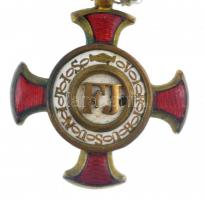 1869-1914. "Arany Érdemkereszt" aranyozott, zománcozott bronz kitüntetés "MAYERS SÖH ...