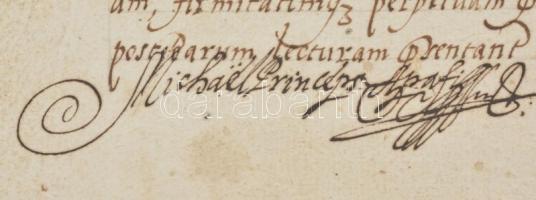 1700 II. Apafi Mihály erdélyi fejedelem szigeti Tar Márton részére adómentességet adományozó oklevel...