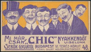 Sebők Gyula Chic nyakkendők számolócédula