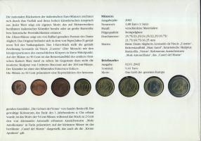 Olaszország 2002. Komplett Euro forgalmi pénz sor bélyeges érmés borítékon, elsőnapi bélyegzővel T:2...