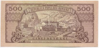 Románia 1949. 500L " A/1 198498" T:III szép papír
Romania 1949. 500 Lei "A/1 198498&...