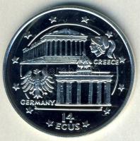 Gibraltár 1994. 14Ecu "Parthenon és Brandenburgi kapu" T:PP