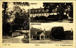 1943 Ercsi, Gróf Wimpffen kastély elő és udvari része, Török kút (EK)