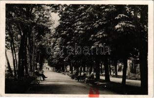 1940 Kovászna fürdő, Baile Covasna; Üdvözlet a visszatért Erdélyből! sétatér / promenade