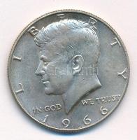 Amerikai Egyesült Államok 1966. 1/2$ Ag Kennedy T:1-,2  USA 1966. 1/2 Dollar Ag Kennedy C:AU,XF  Krause KM#202a