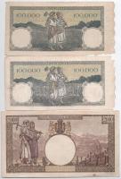 Románia 1941. 500L + 1000L + 1944. 2000L + 5000L + 1946. 100.000L (2x) T:III,III-
Romania 1941. 500...