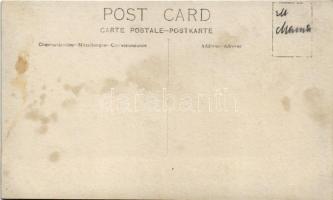 Komárom, Komárnó; katonatiszt a tiszti kaszinó előtt / K.u.k. military officer in front of the casin...